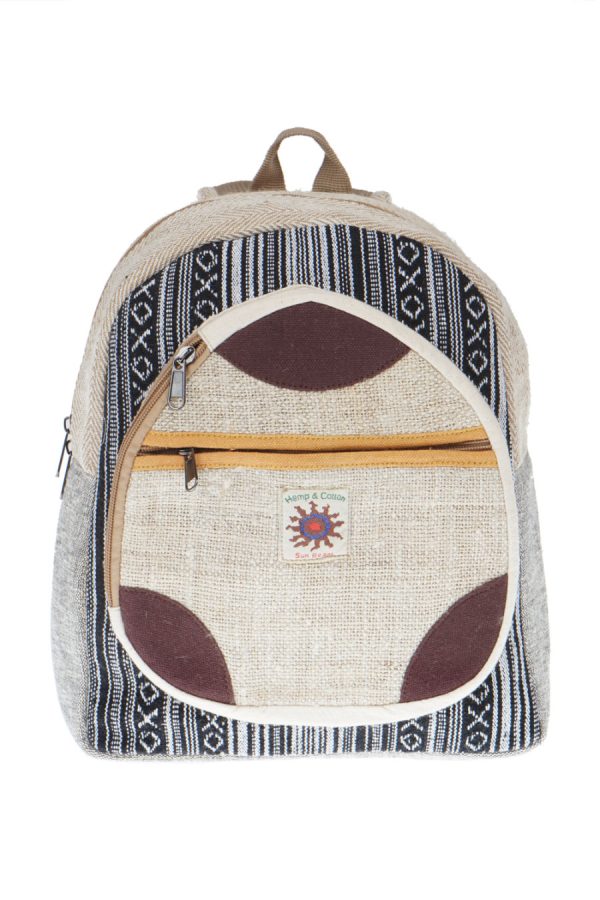 hemp - cotton  mini backpack - drop stylehemp - cotton  mini backpack - drop style