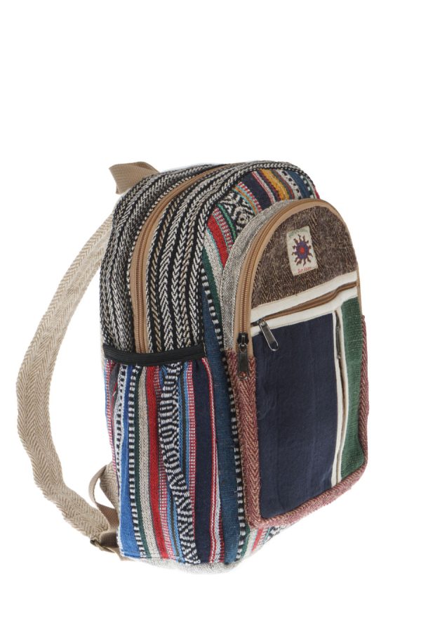 hemp-cotton - mini - backpack - multi pocket