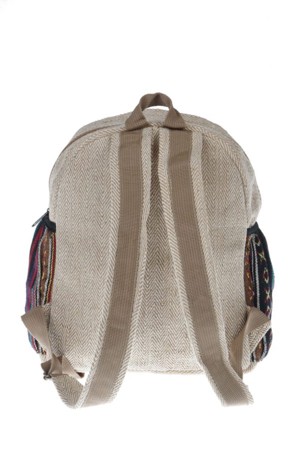 hemp-cotton - mini backpack - round pocket