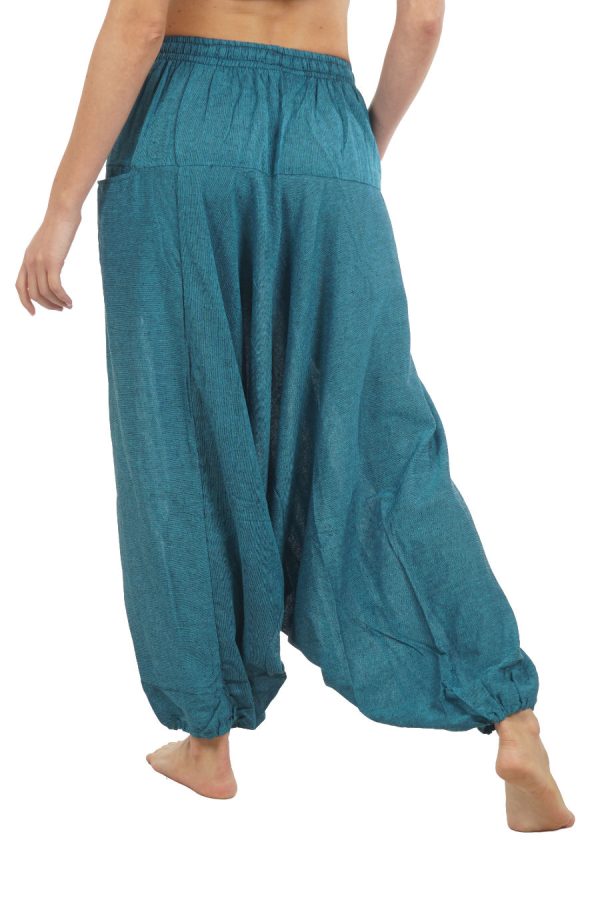 meditation harem pants-petrol green