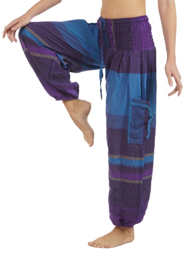 παντελόνα yoga μπλε - μοβ