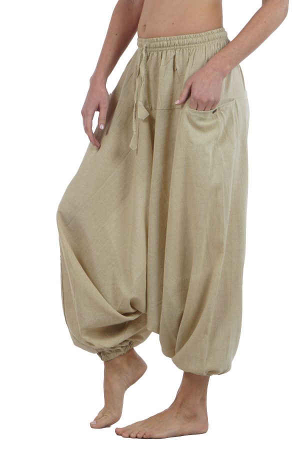 meditation harem pants-ecru