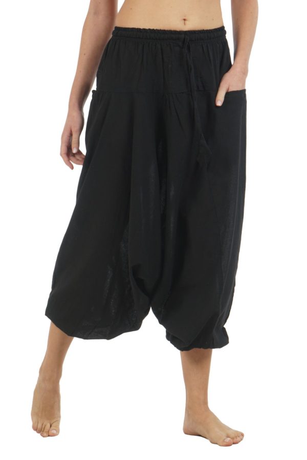 meditation harem pants - black