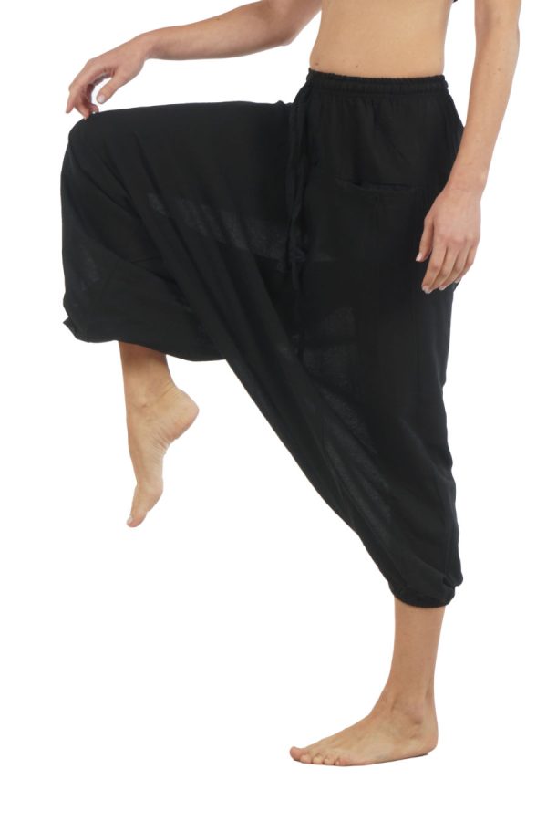 meditation harem pants - black