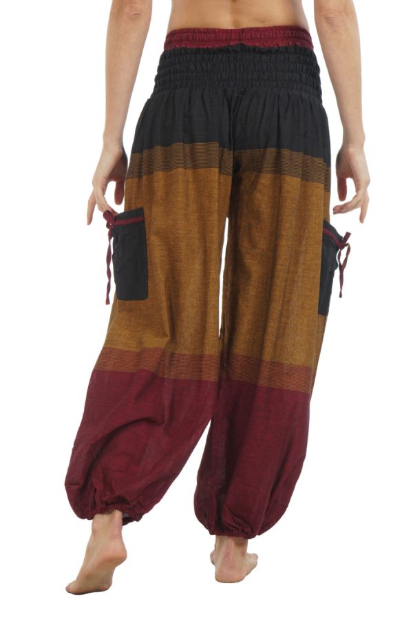 yoga pants - ochre-bordo-black