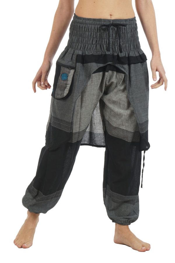 oriental-pants grey-black