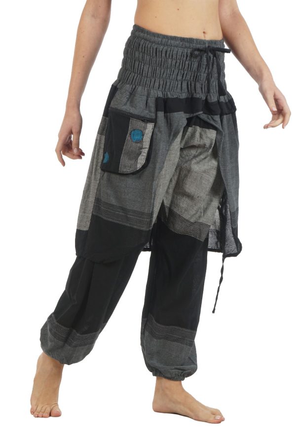 oriental-pants grey-black