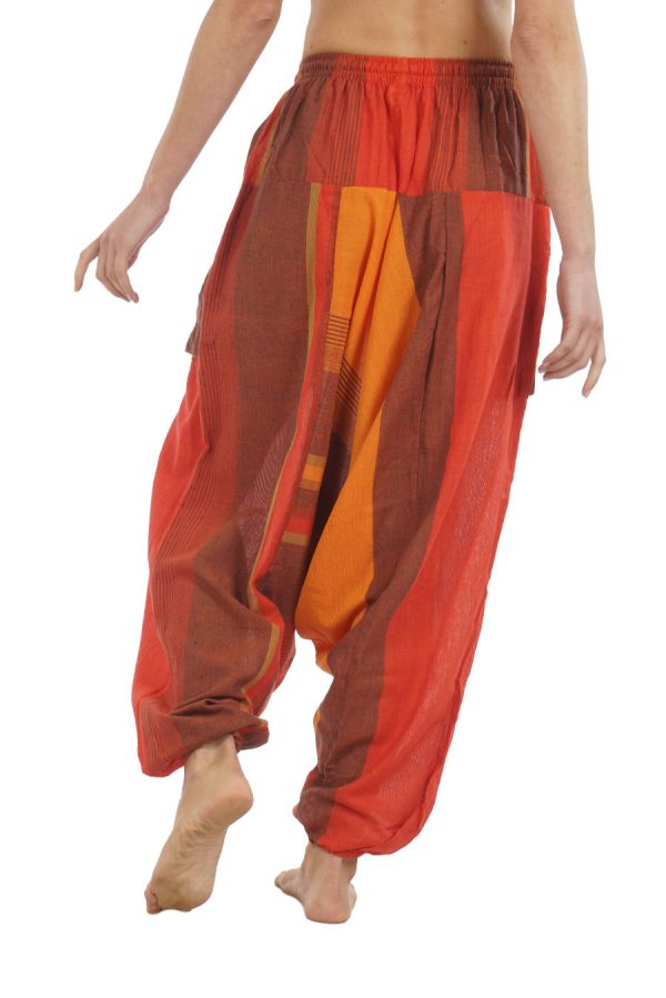 meditation harem pants - red-orange