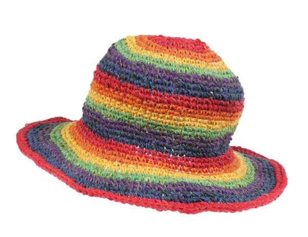 hemp - cotton - hat - rainbowhemp - cotton - hat - rainbow