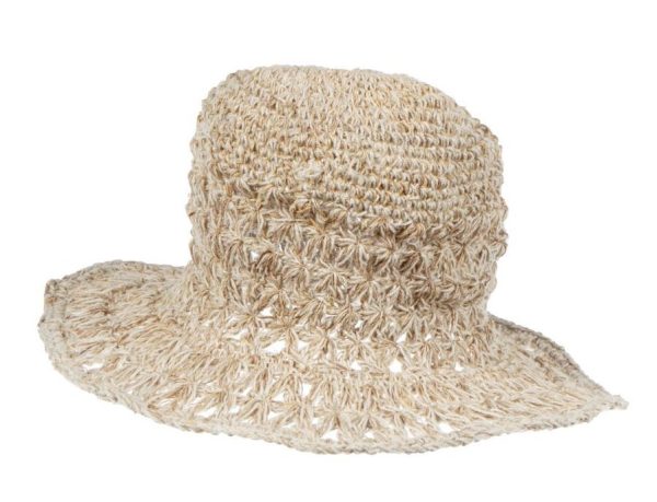 hemp - cotton - loose knit hat - a