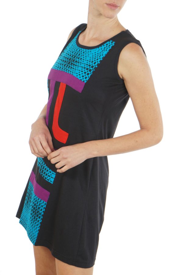 mini dress- funky - black