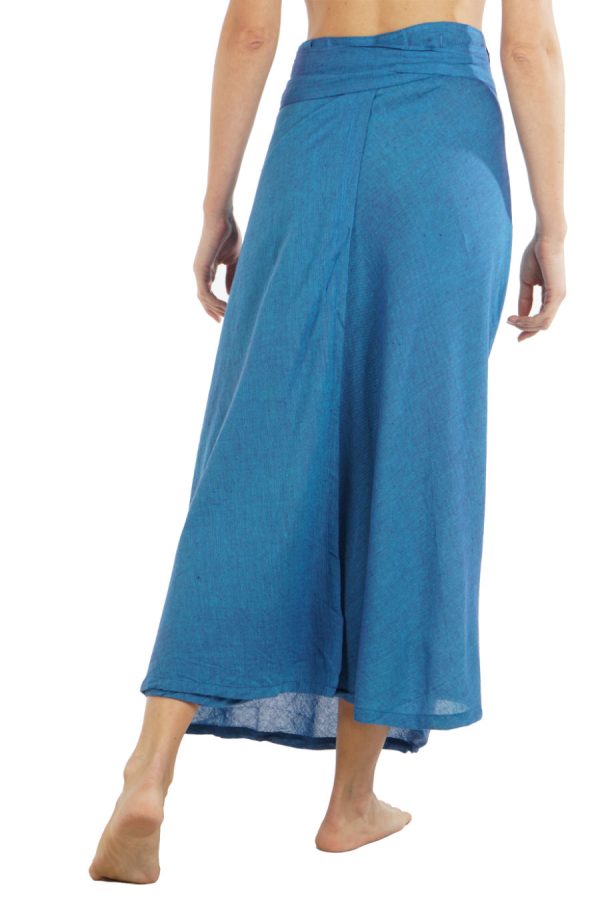 maxi - wrap skirt - blue