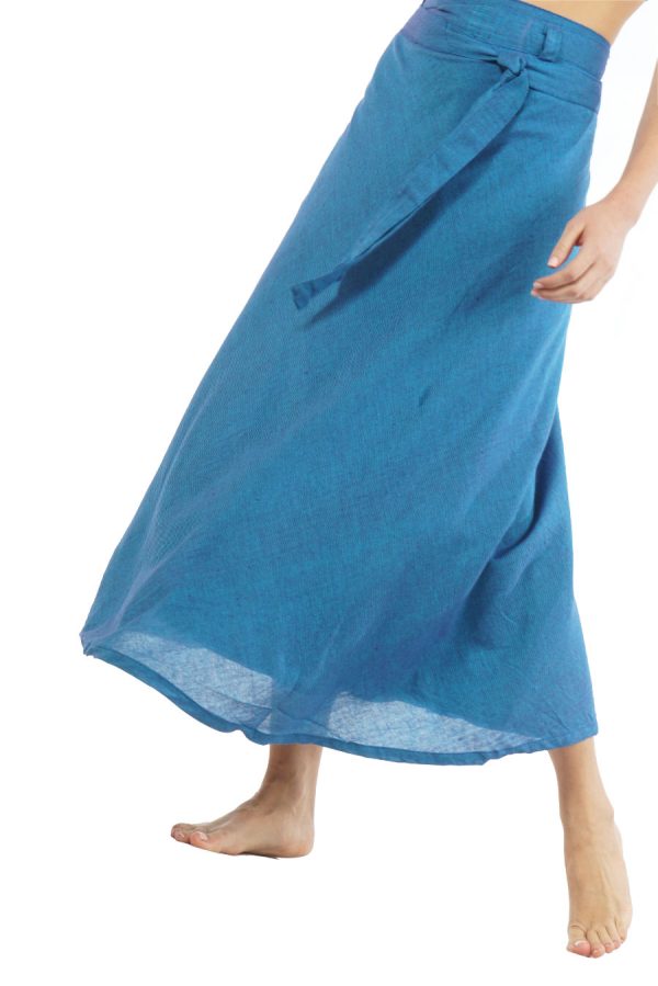 maxi - wrap skirt - blue