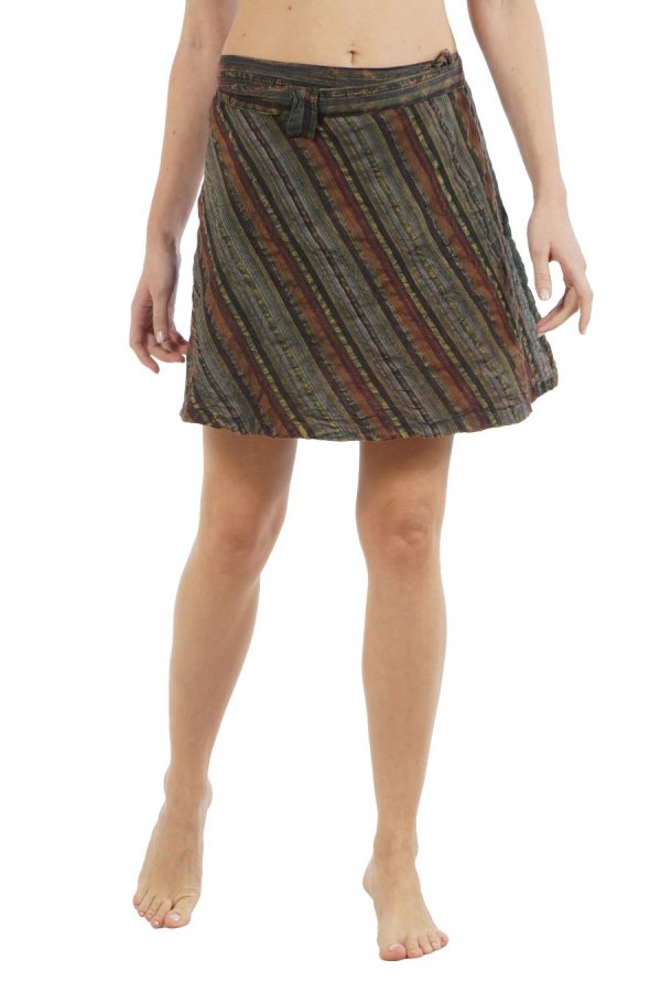 mini - wrap skirt with stripesmini - wrap skirt with stripes