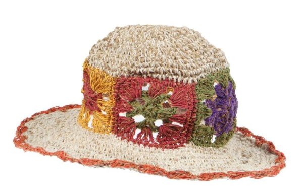hemp - cotton - hat - λουλούδιhemp - cotton - hat - λουλούδι