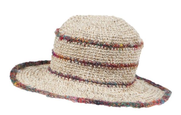 hemp - cotton - hat - silk stripes