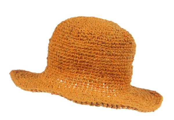 hemp - cotton - hat - πορτοκαλί