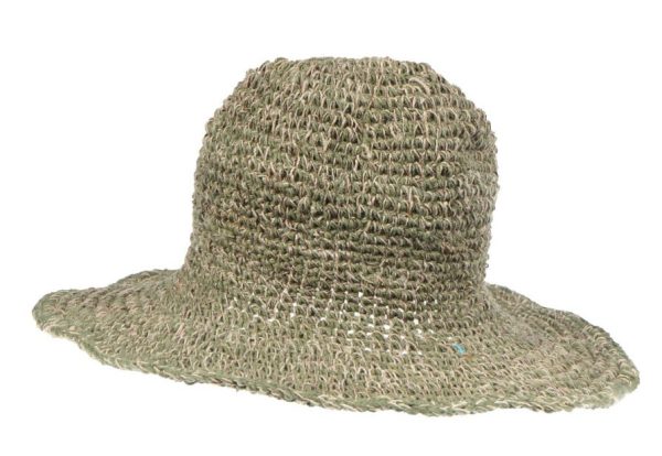 hemp - cotton - hat - plain color - olive green