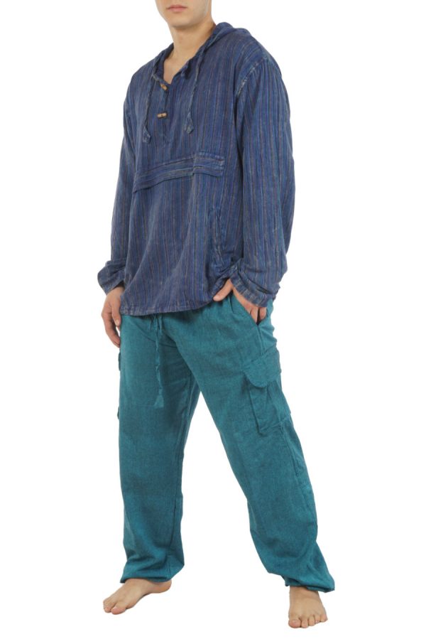 cotton cargo pants - blue