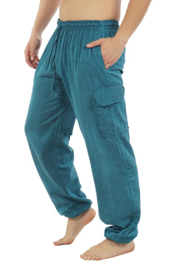 cotton cargo pants - blue