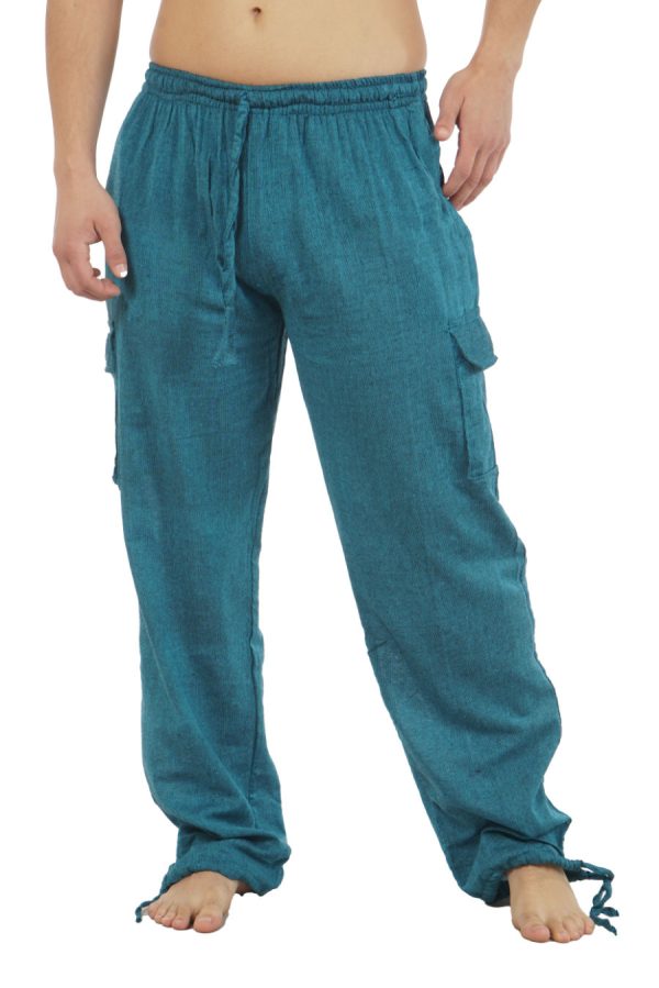 cotton cargo pants - blue