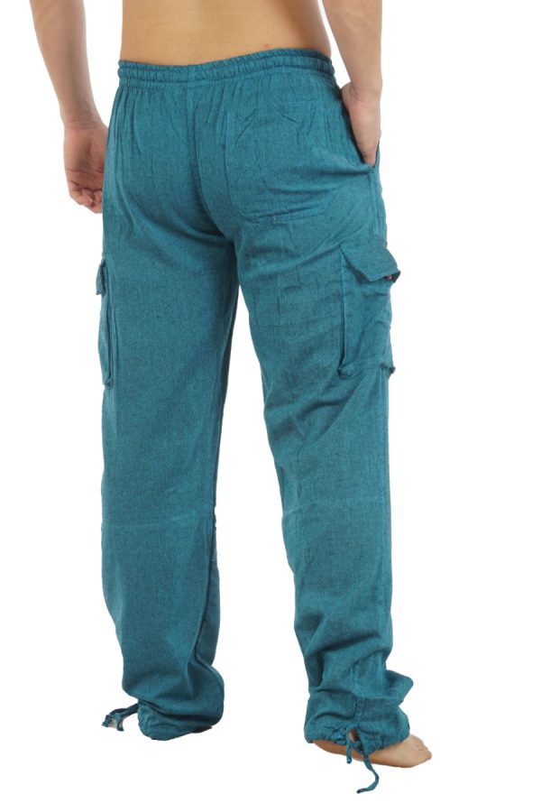 cotton cargo pants - blue