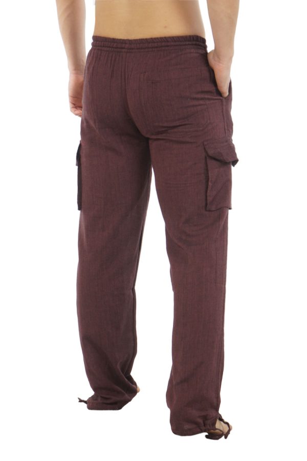 cotton cargo pants - brown