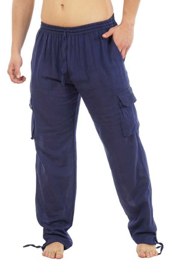 cotton cargo pants - dark bluecotton cargo pants - dark blue