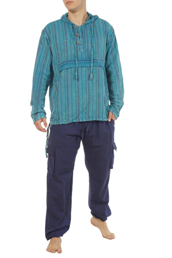 cotton cargo pants - dark blue