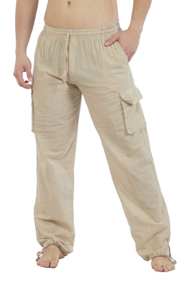 cotton cargo pants - ecru