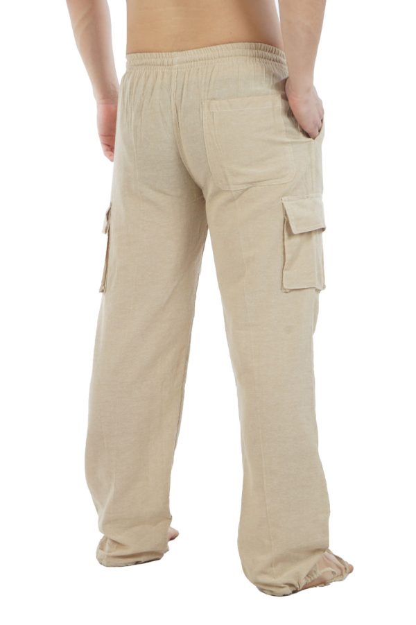 cotton cargo pants - ecru