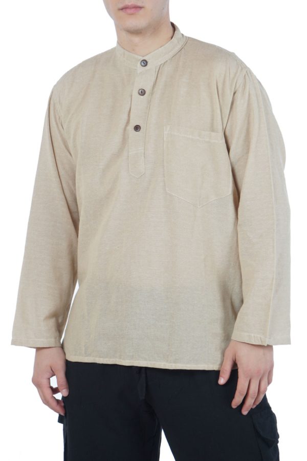 Cotton Mao Shirt - EcruCotton Mao Shirt - Ecru