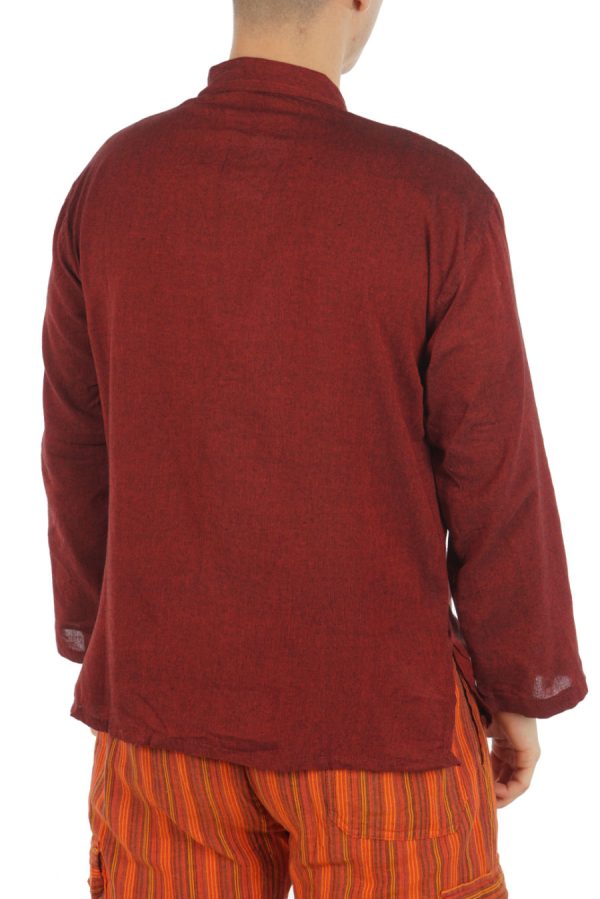 Cotton Mao Shirt - bordo