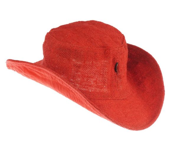 safari hemp hat - red