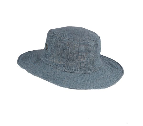 safari hemp hat - blue