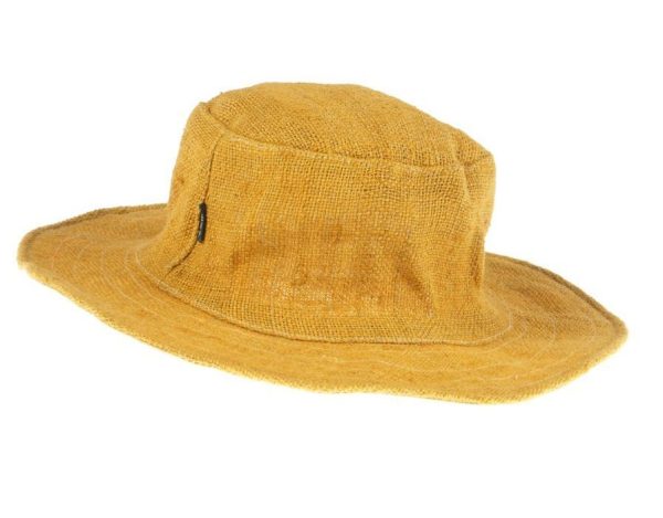 safari hemp hat - yellow