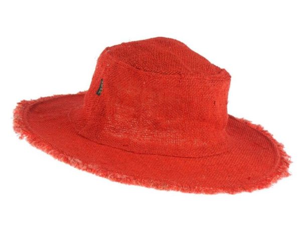 fisherman hemp hat red