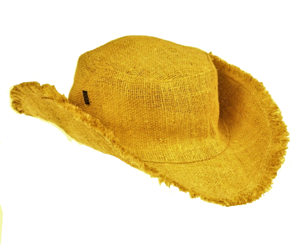 fisherman hemp hat yellow